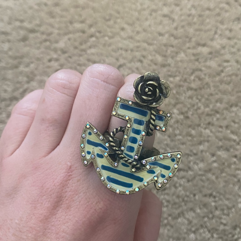 Vintage Betsey Johnson Nautical Ring